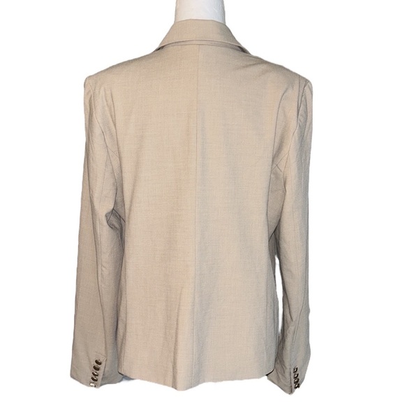 NWT House of Harlow 1960 Khaki Tan Double Breasted Gold Button Blazer - XL - Picture 5 of 10